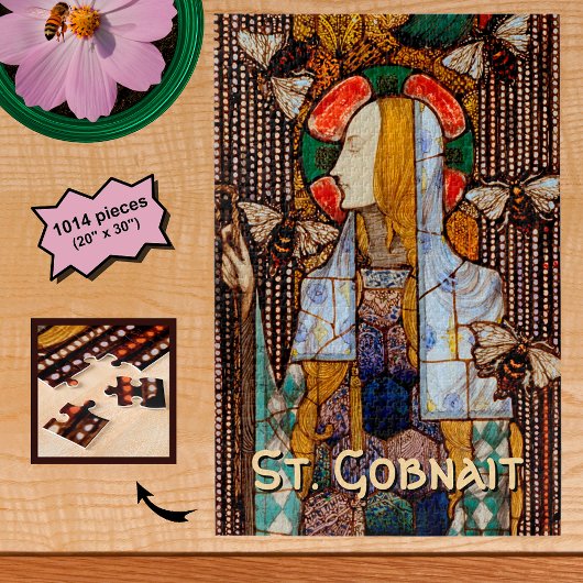 Portrait of St. Gobnait, Patron of Bees, Puzzle