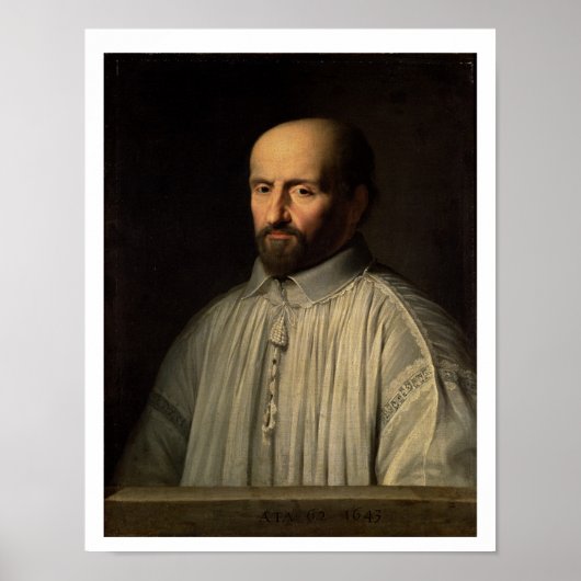 Portrait of the Abbot of Saint Cyran, c.1643 (oil Poster (Vorne)