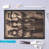 Portrait of Three Steampunk Women DX6L Decoupage Seidenpapier (Handwerk)