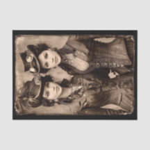 Portrait of Two Steampunk Women DX5L Decoupage
