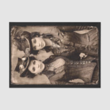 Portrait of Two Steampunk Women DX5R Decoupage