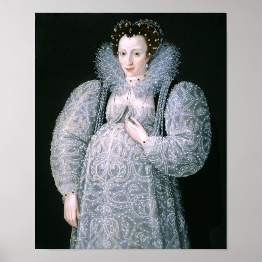Portrait of Unknown Lady c.1595 Fine Art Poster (Vorne)