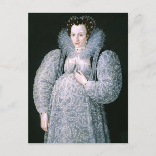 Portrait of Unknown Lady c.1595 Fine Art Postkarte