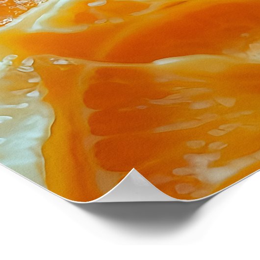 Portrait of Woman Unter den Orangen - Frische Fruc Poster (Ecke)