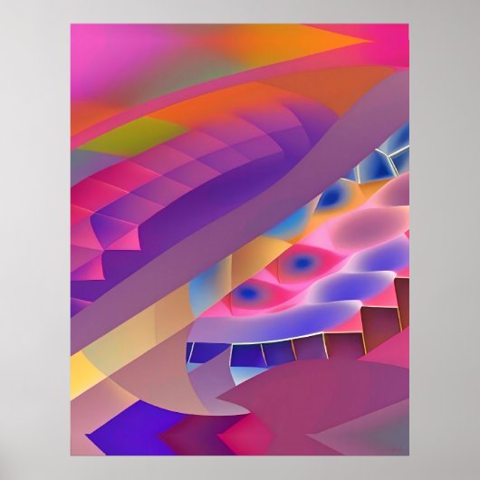 Portrait of Wombott - Abstract Ken Gage Art Poster (Vorne)