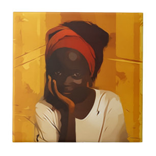 Portrait of Young african girl Fliese