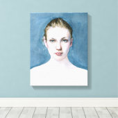 Portrait of Young Girl Watercolor Painting Leinwan Leinwanddruck (Insitu (Holzboden))