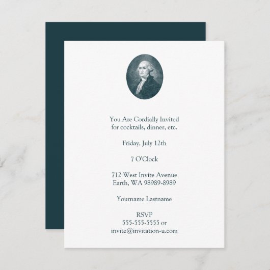 Portrait Oval Einladung (Vorne/Hinten)