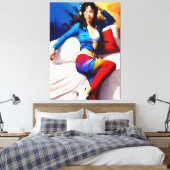 Portrait Painting Leinwanddruck (Insitu (Schlafzimmer))