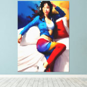 Portrait Painting Leinwanddruck (Insitu (Holzboden))