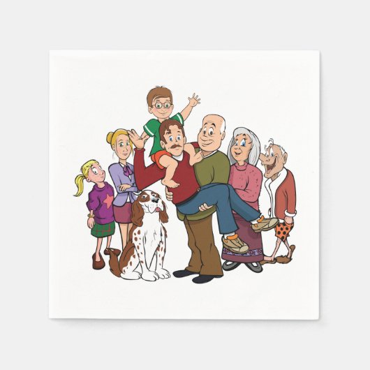 Portrait Paper Napkins Serviette (Vorderseite)