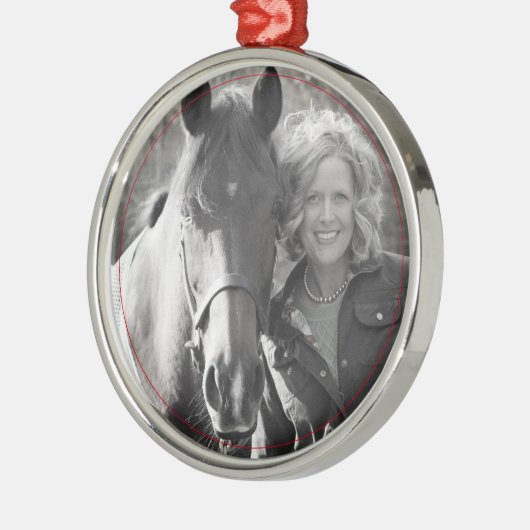 Portrait Pet Lover FOTO Urlaub Spaß Ornament Aus Metall (Links)