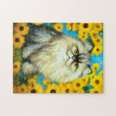 Portrait Petals Persian Cat Puzzle (Horizontal)