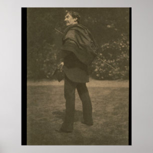 Portrait photograph of James Abbott McNeill Whistl Poster