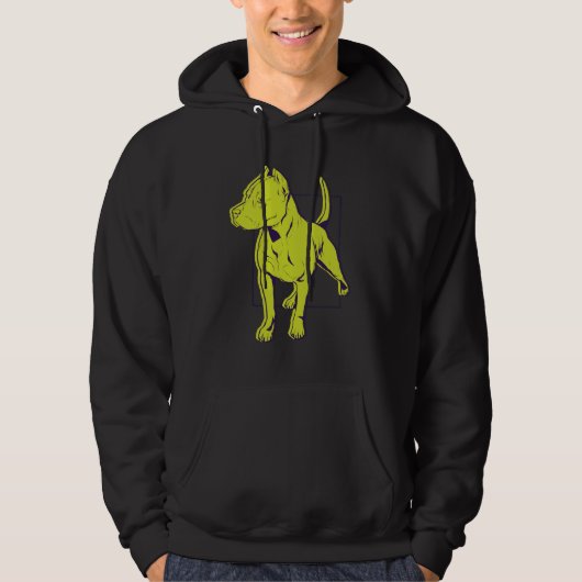 Portrait Pit Bull Terrier Hoodie (Vorderseite)