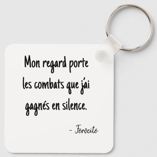 Portrait pixelisé puissant schlüsselanhänger (Rückseite)