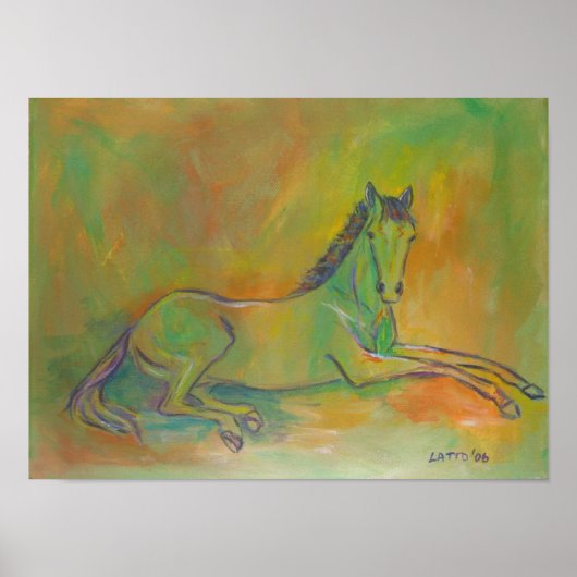 Portrait Poster von Pferde Pastel (Vorne)