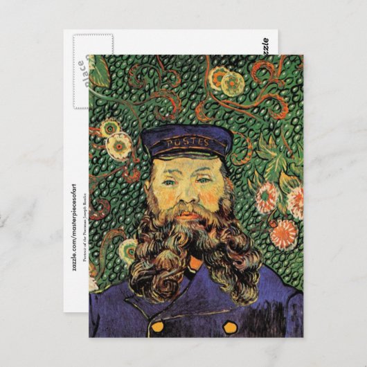 Portrait Postman Joseph Roulin Van Gogh Fine Art Postkarte (Vorne/Hinten)