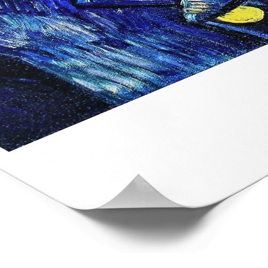 Portrait Postman Joseph Roulin Vincent van Gogh Poster (Ecke)