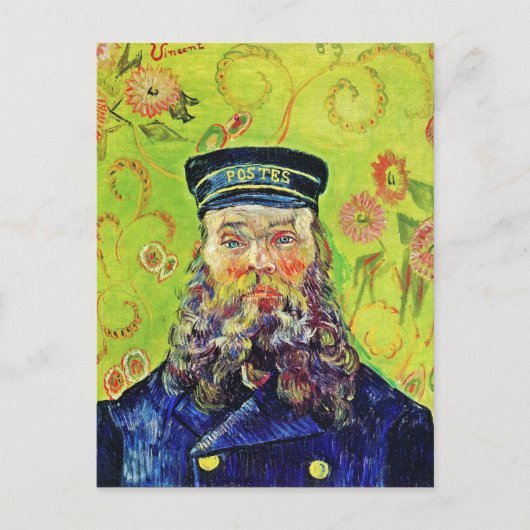 Portrait Postman Joseph Roulin Vincent van Gogh Postkarte (Vorderseite)