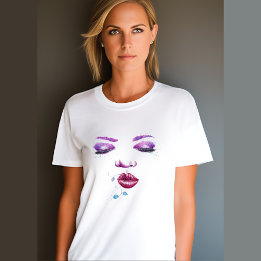 Portrait Pout - farbenfrohe Makeup T-Shirt