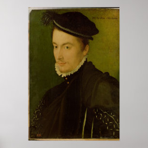 Portrait presumed Hercule-Francois de France Poster