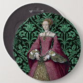 Portrait Prinzessin Elizabeth Tudor, Königin Button (Vorne & Hinten)