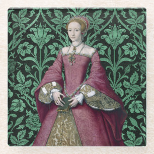 Portrait Prinzessin Elizabeth Tudor, Königin Glasuntersetzer