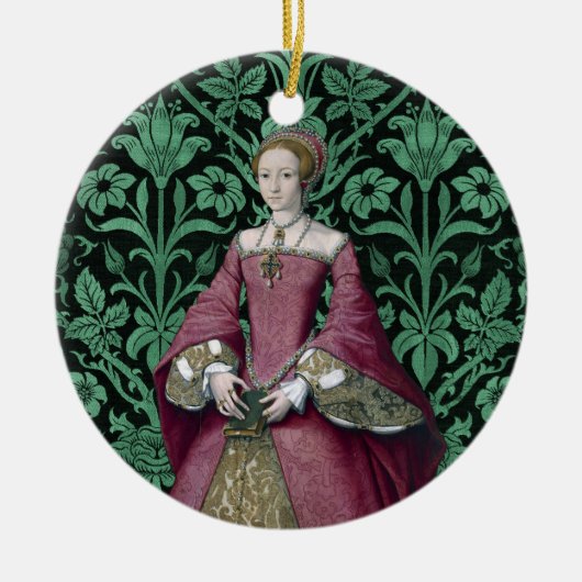 Portrait Prinzessin Elizabeth Tudor, Königin Keramik Ornament (Vorne)
