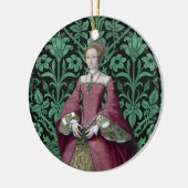 Portrait Prinzessin Elizabeth Tudor, Königin Keramik Ornament (Links)