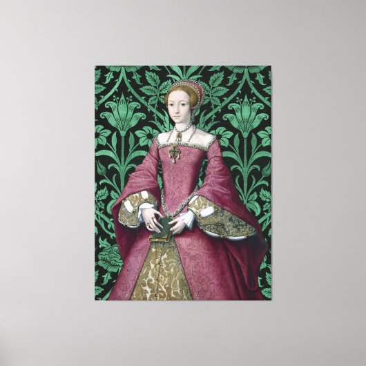 Portrait Prinzessin Elizabeth Tudor, Königin Leinwanddruck (Vorderseite)