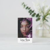 Portrait QR Code Fotograf Business Card Visitenkarte (Stehend Vorderseite)