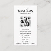 Portrait QR Code Fotograf Business Card Visitenkarte (Rückseite)