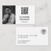 Portrait & QR Code Visitenkarte (Vorne/Hinten)