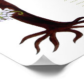 Portrait "Quaker Wedding Tree of Life" (60 Gäste) Poster (Ecke)