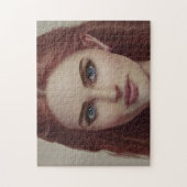Portrait Red Hair Smile Young Woman Puzzle (Vertikal)