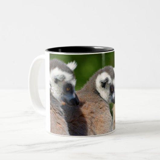 Portrait-Ringelmagen Zweifarbige Tasse (Vorderseite Links)