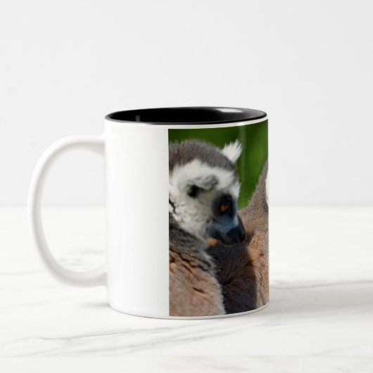 Portrait-Ringelmagen Zweifarbige Tasse (Links)