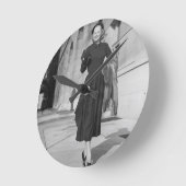 Portrait Runde Wanduhr (Winkel)
