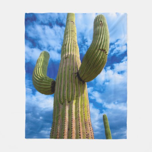 Portrait Saguaro Cactus, Arizona Fleecedecke (Vorderseite)