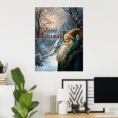 Portrait Saint Nick Winter | Digitale Kunst Poster (Heimbüro)
