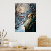 Portrait Saint Nick Winter | Digitale Kunst Poster (Küche)