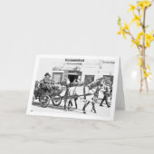 Portrait Schwarz-Weiß-Spanische Pferde Karte (Gelbe Blume)