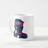 Portrait-Silhouette von Präsident Trump mit Politi Kaffeetasse (Vorderseite Links)