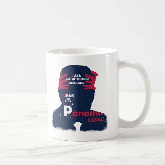 Portrait-Silhouette von Präsident Trump mit Politi Kaffeetasse (Rechts)