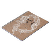 Portrait Sketch: Junge Girl Illustration Notizblock (Linke Seite)