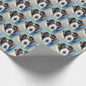 Portrait Sketch Painting Geschenkpapier (Ecke)