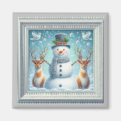 Portrait Snowman Magnet (Vorne)