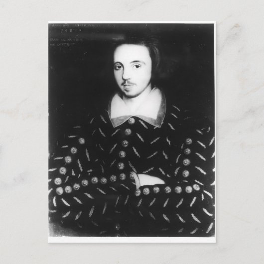 Portrait soll Christopher Marlowe sein Postkarte (Vorderseite)