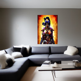 Portrait-Steampunk-Skelett | AI Art Poster